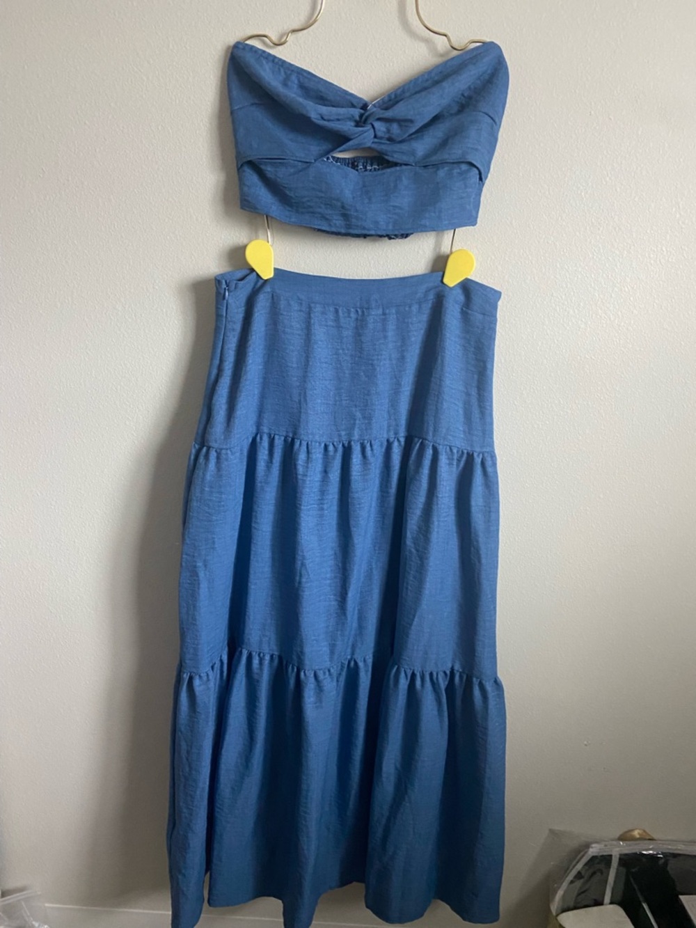 SHEIN Crop Top and Skirt Set - L